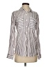 Express Stripes Ivory Long Sleeve Button-Down Shirt Size S - photo 1