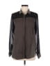 Quinn 100% Polyester Color Block Gray Long Sleeve Blouse Size M - photo 1