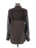 Quinn 100% Polyester Color Block Gray Long Sleeve Blouse Size M - photo 2