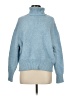 Zara Solid Blue Turtleneck Sweater Size M - photo 1