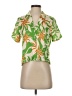Astr 100% Viscose Tropical Green Short Sleeve Blouse Size XS - photo 1