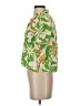 Astr 100% Viscose Tropical Green Short Sleeve Blouse Size XS - photo 5