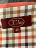 T.ba Houndstooth Orange Tan Long Sleeve Button-Down Shirt Size 12 - photo 6