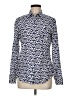 C. Wonder Chevron-herringbone Blue Long Sleeve Button-Down Shirt Size M - photo 1