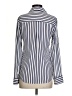 Express 100% Polyester Stripes Blue Long Sleeve Blouse Size XS - photo 2