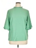 Unbranded 100% Polyester Green 3/4 Sleeve Blouse Size 0X - photo 1