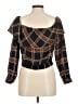 JOA 100% Polyester Brown Long Sleeve Blouse Size M - photo 2