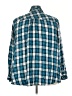 Lane Bryant Plaid Blue Long Sleeve Button-Down Shirt Size 26 - 28 Plus - photo 2