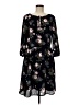 Just Fab 100% Polyester Floral Black Casual Dress Size M - photo 1