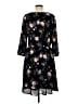 Just Fab 100% Polyester Floral Black Casual Dress Size M - photo 2