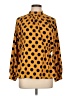 Zara Basic Polka Dots Gold Long Sleeve Blouse Size L - photo 1
