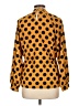 Zara Basic Polka Dots Gold Long Sleeve Blouse Size L - photo 2