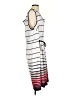 Studio One Stripes White Casual Dress Size 2 - photo 4