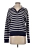 Flat White Stripes Blue Pullover Sweater Size S - photo 1