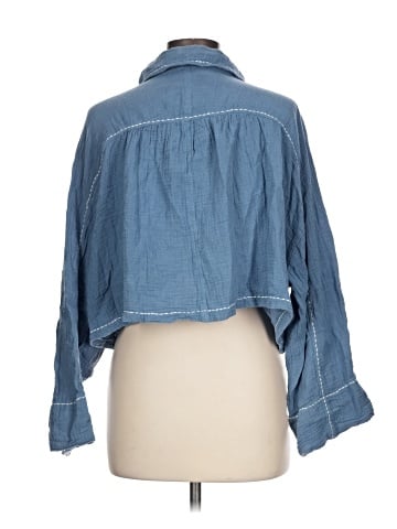 7 For All Mankind 3/4 Sleeve Button-Down Shirt (view 2)