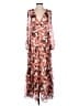 Gianni Bini Print Orange Casual Dress Size 0 - photo 1