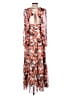 Gianni Bini Print Orange Casual Dress Size 0 - photo 2