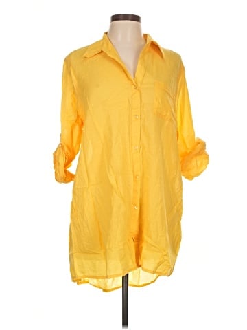 True Destinations 3/4 Sleeve Button-Down Shirt (view 1)