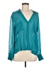 BCBGMAXAZRIA Teal Long Sleeve Blouse Size M - photo 1
