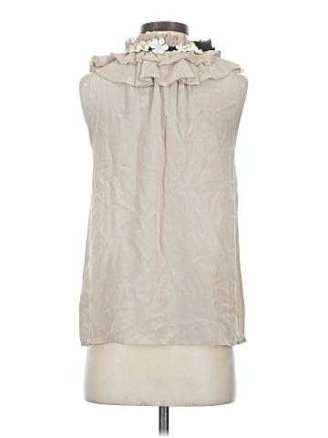 Floreat Sleeveless Silk Top (view 2)