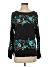 Ann Taylor LOFT 100% Polyester Floral Teal Long Sleeve Blouse Size S - photo 1