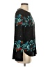 Ann Taylor LOFT 100% Polyester Floral Teal Long Sleeve Blouse Size S - photo 4