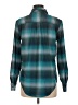 Eddie Bauer Plaid Teal Long Sleeve Button-Down Shirt Size M - photo 2