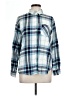 Old Navy 100% Cotton Plaid Blue Long Sleeve Button-Down Shirt Size L - photo 1