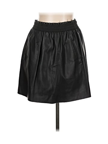 Zara Basic Faux Leather Skirt (view 1)