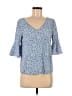 Shein Blue 3/4 Sleeve Blouse Size M - photo 1