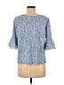Shein Blue 3/4 Sleeve Blouse Size M - photo 2