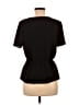 Collective Concepts 100% Polyester Solid Black Short Sleeve Blouse Size M - photo 2