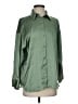 Zara Solid Green Long Sleeve Blouse Size S - photo 1