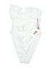 Solid & Striped Solid White One Piece Swimsuit Size M - photo 1