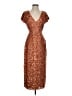 Mac Duggal 100% Polyester Brown Cocktail Dress Size 2 - photo 1