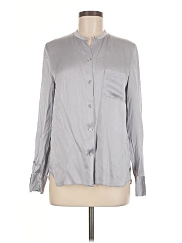 Vince. Long Sleeve Silk Top (view 1)