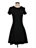 AVA Solid Black Casual Dress Size XS - photo 1