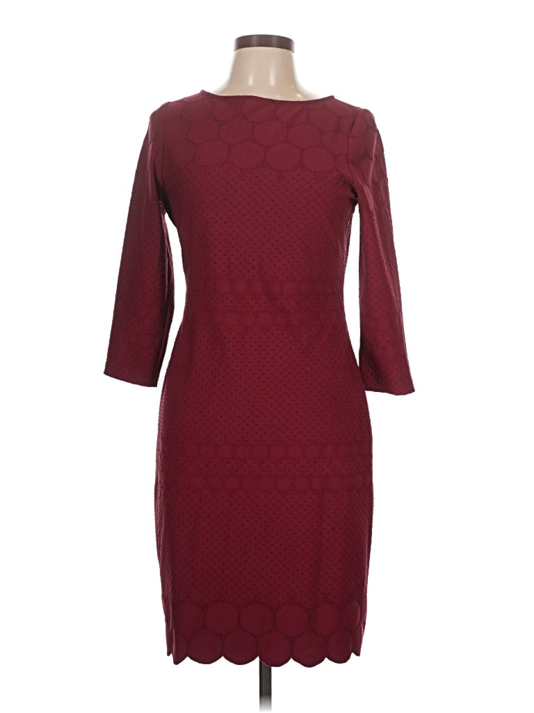Pre-owned Julia Jordan Cocktail Dress In Burgundy