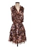 Evereve 100% Polyester Paisley Brown Casual Dress Size XS - photo 1