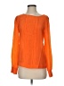 Pim + Larkin 100% Silk Orange Long Sleeve Silk Top Size S - photo 1