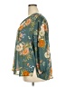 Fun2Fun 100% Polyester Floral Teal 3/4 Sleeve Blouse Size 2X - photo 5