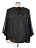 Torrid 100% Polyester Black 3/4 Sleeve Blouse Size 4X Plus (4) - photo 1