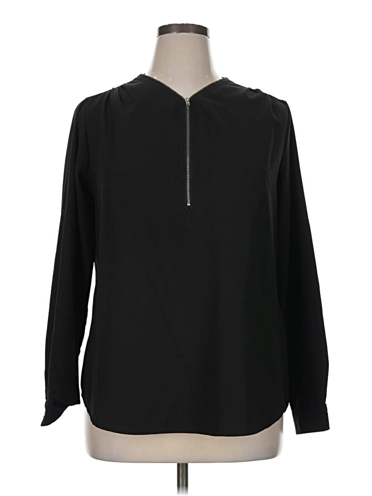 Pre-owned Zeagoo Long Sleeve Blouse In Black
