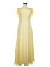 JJ's House 100% Polyester Yellow Cocktail Dress Size 6 (estimated) - photo 1