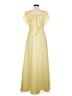 JJ's House 100% Polyester Yellow Cocktail Dress Size 6 (estimated) - photo 2