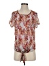 Eva Franco Orange Short Sleeve Blouse Size S - photo 1