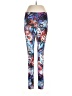Topshop Graphic Multi Color Blue Leggings Size 10 - photo 1
