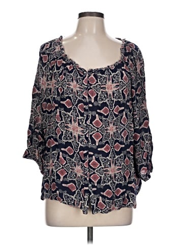 Vintage America Blues 3/4 Sleeve Blouse (view 1)