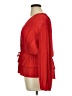 WHY 100% Polyester Red Long Sleeve Blouse Size XL - photo 5