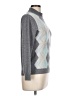 Avenue 100% Cashmere Argyle Gray Cashmere Pullover Sweater Size L - photo 4